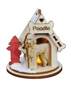 NEW - Ginger Cottages K9 Wooden Ornament - Poodle